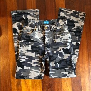 The Children's Place Girls Gray / Grey Camo Pants Size 14 Camouflage/ Corduroy